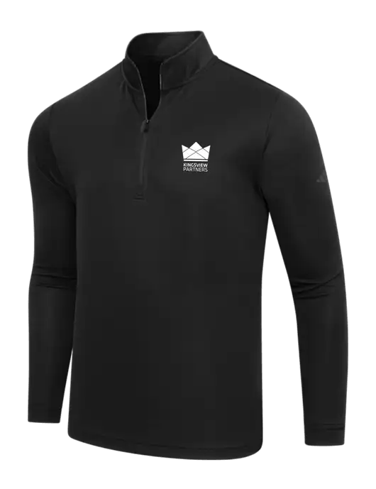 Adidas Black Lightweight Quarter Zip Pullover w/Kingsview Partners Logo