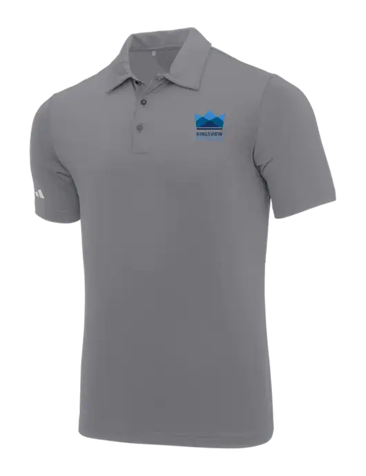 Adidas Medium Grey Ultimate Solid Polo w/Kingsview Partners Logo