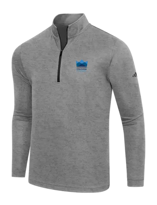 Adidas Black Heather  Lightweight Quarter Zip Pullover w/Kingsview Partners Logo
