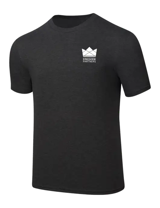 Simply Soft Black Frost 4.5oz  Poly/Combed Ring Spun Cotton T-Shirt w/Kingsview Partners Logo