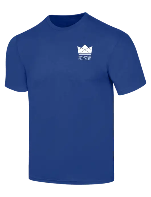Simply Soft Dark Royal 4.5oz  Poly/Combed Ring Spun Cotton T-Shirt w/Kingsview Partners Logo
