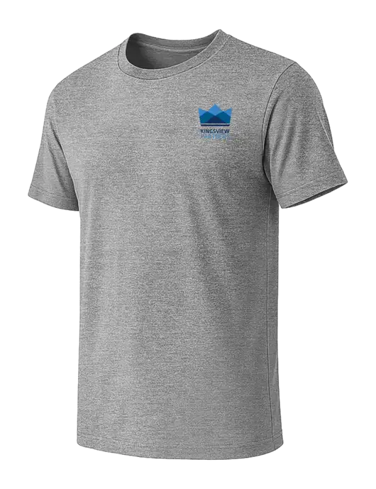 BELLA+CANVAS Heather Grey CVC Short Sleeve Tee w/Kingsview Partners Logo