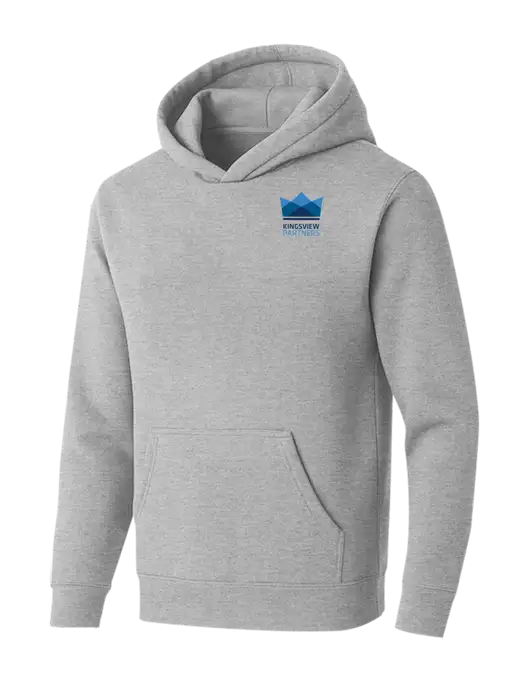 BELLA+CANVAS Light Grey Heather Sponge Fleece Pullover Hoodie w/Kingsview Partners Logo