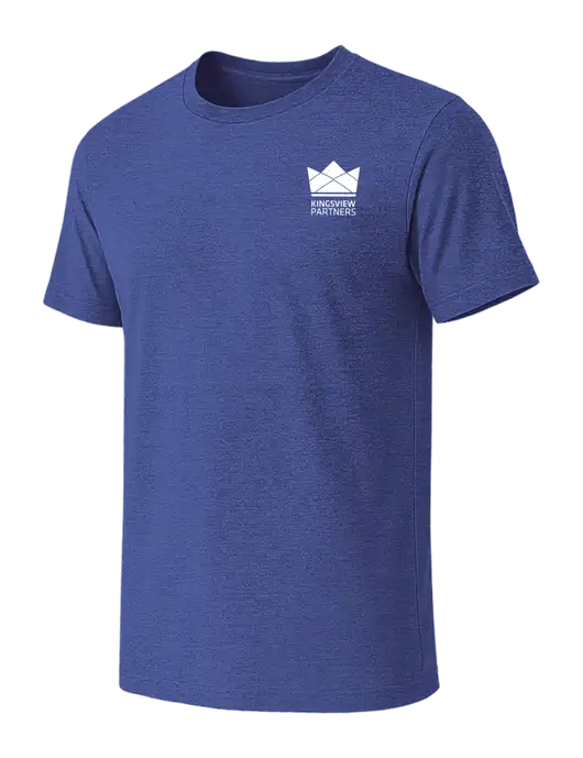 BELLA+CANVAS Heather Royal CVC Short Sleeve Tee w/Kingsview Partners Logo