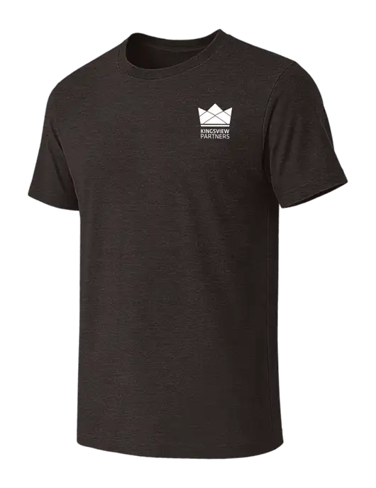 BELLA+CANVAS Dark Grey Heather CVC Short Sleeve Tee w/Kingsview Partners Logo