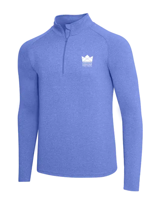 Royal Heather Sport Wick Stretch 1/4 Zip Pullover w/Kingsview Partners Logo