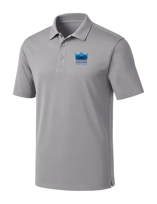 Light Grey Silk Touch Performance Polo w/Kingsview Partners Logo