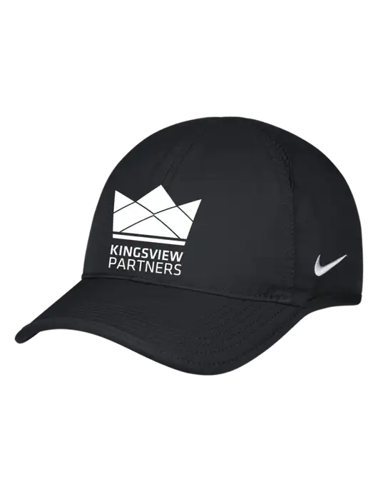 Nike Black Featherlight Cap w/Kingsview Partners Logo