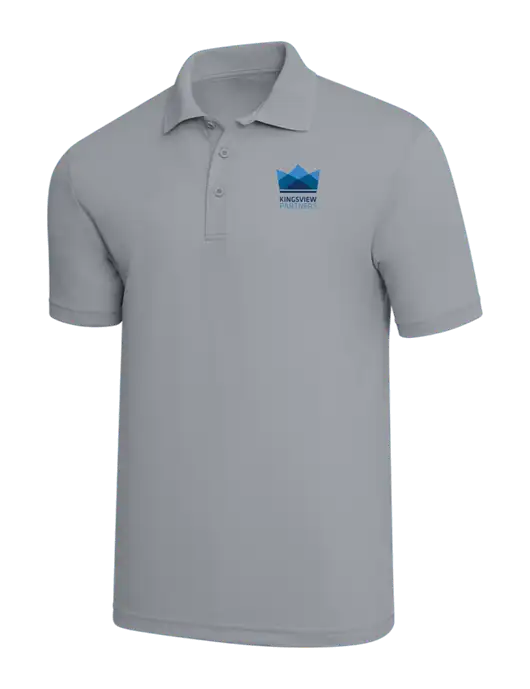 Light Grey PosiCharge RacerMesh Polo w/Kingsview Partners Logo