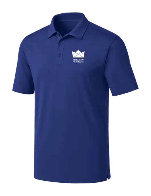 Dark Royal Silk Touch Performance Polo w/Kingsview Partners Logo