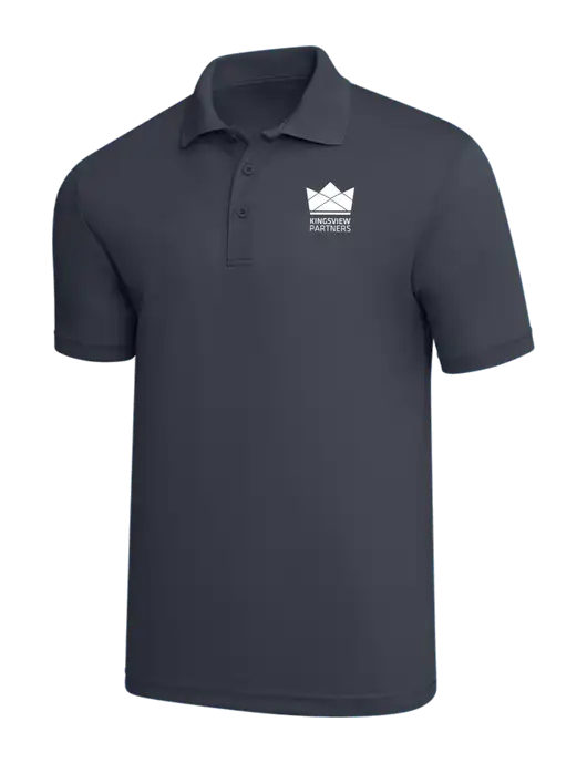Dark Grey PosiCharge RacerMesh Polo w/Kingsview Partners Logo