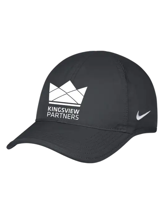 Nike Charcoal Featherlight Cap w/Kingsview Partners Logo