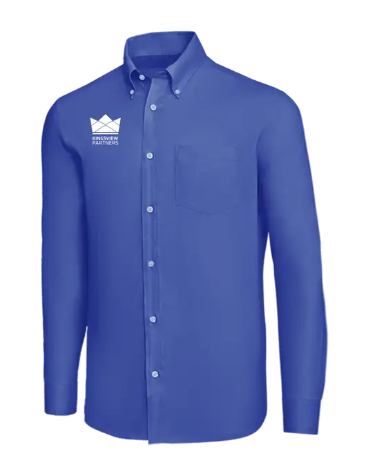 Brooks Brothers Dark Royal Wrinkle-Free Stretch Nailhead Shirt w/Kingsview Partners Logo