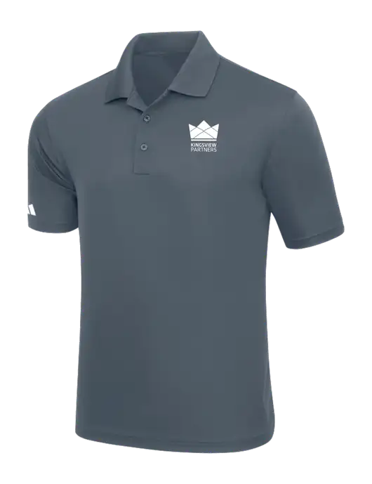 Adidas Medium Grey Basic Sport Polo w/Kingsview Partners Logo