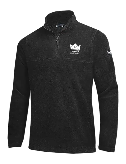 Columbia Black Steens Mountain Fleece 1/2 Zip Pullover w/Kingsview Partners Logo