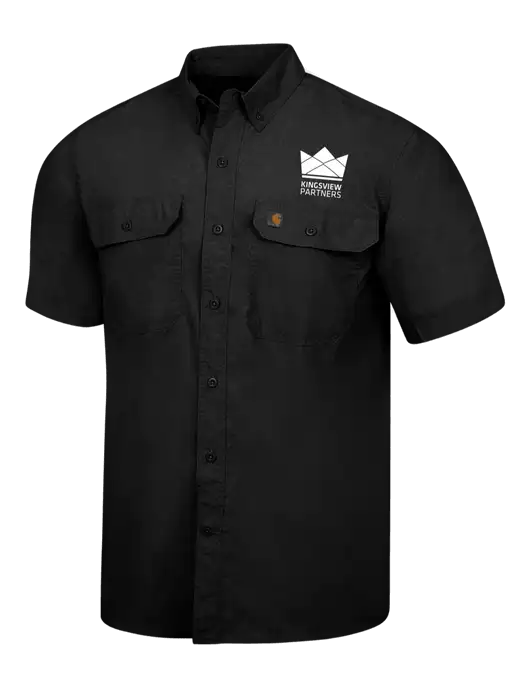 Carhartt Force Black Solid Short Sleeve Shirt w/Kingsview Partners Logo