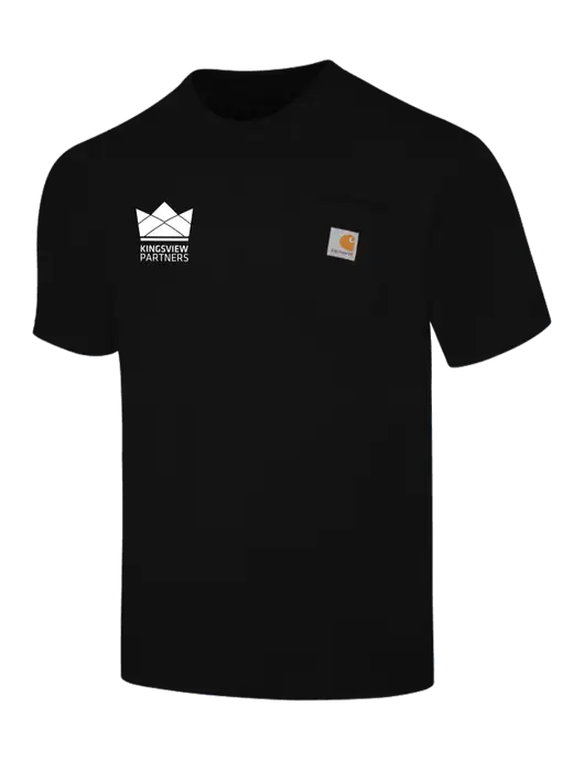 Carhartt Workwear Black Pocket Short Sleeve T-Shirt w/Kingsview Partners Logo