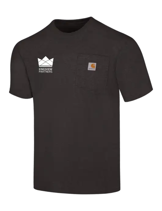 Carhartt Workwear Charcoal Heather Pocket Short Sleeve T-Shirt w/Kingsview Partners Logo