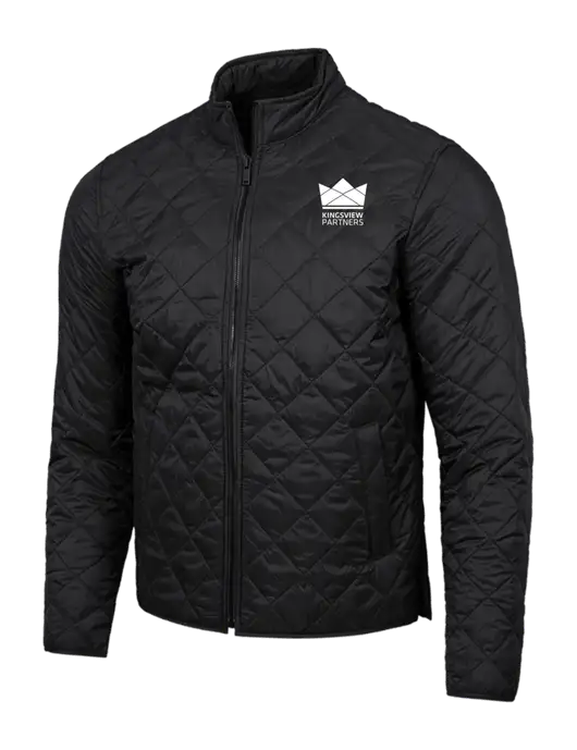 Mercer+Mettle Black Quilted Full-Zip Jacket w/Kingsview Partners Logo
