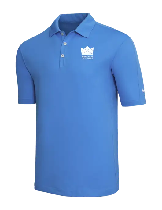 Nike Light Royal Blue Tech Sport Dri-FIT Polo w/Kingsview Partners Logo