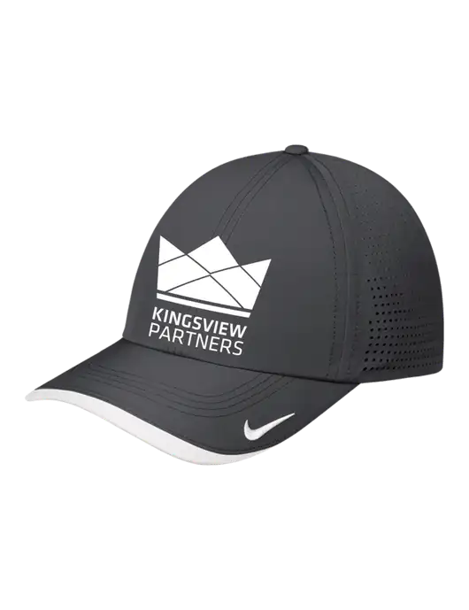 Nike Dark Grey/White Dri-FIT Perforated Performance Cap w/Kingsview Partners Logo
