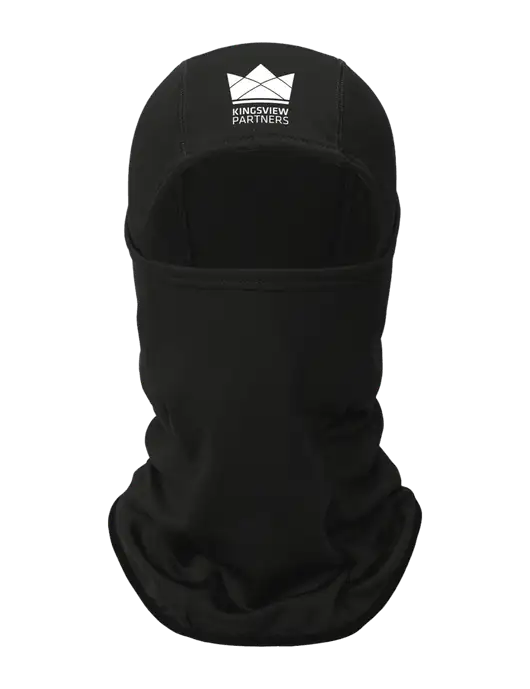 Black CornerStone Smooth Fleece Face Mask w/Kingsview Partners Logo