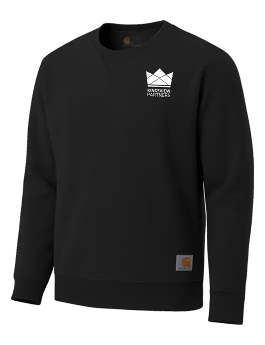 Carhartt Black Midweight Crewneck Sweatshirt w/Kingsview Partners Logo