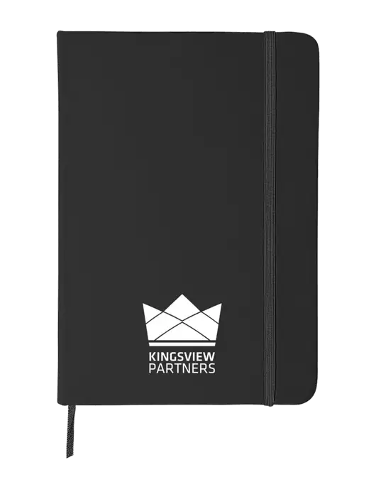Black Comfort Touch Bound Journal 5" X 7" w/Kingsview Partners Logo