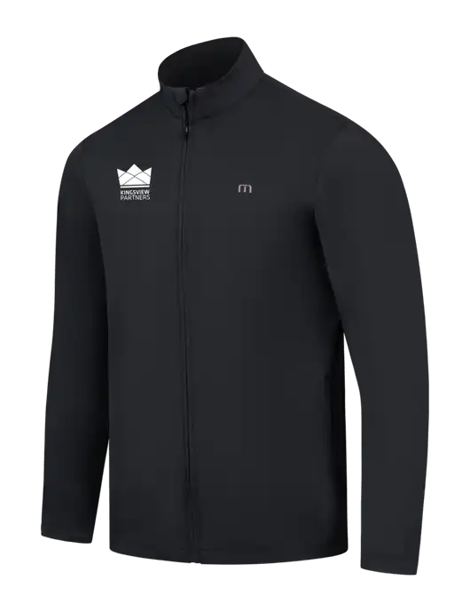 TravisMathew Black Surfside Full-Zip Jacket w/Kingsview Partners Logo