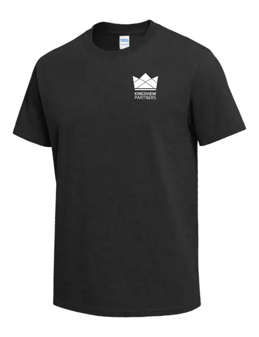 Dark Grey Heather Heavyweight 6.1 oz T-Shirt w/Kingsview Partners Logo