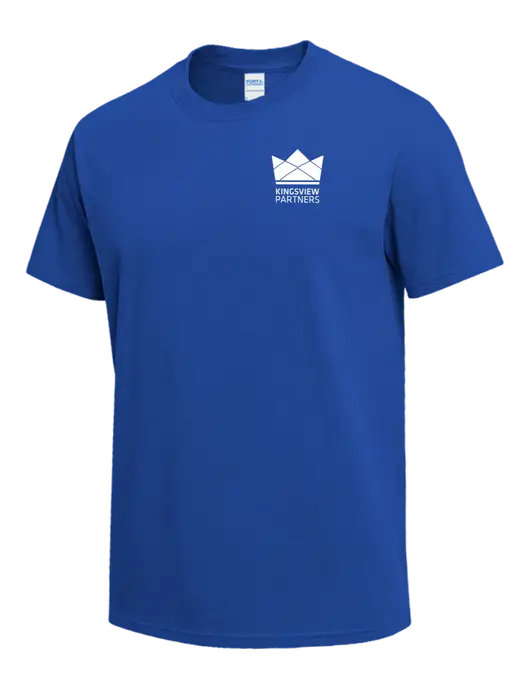 Dark Royal Heavyweight 6.1 oz T-Shirt w/Kingsview Partners Logo