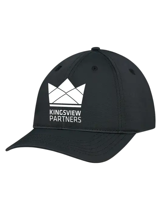 Black Nylon Twill Performance Cap w/Kingsview Partners Logo