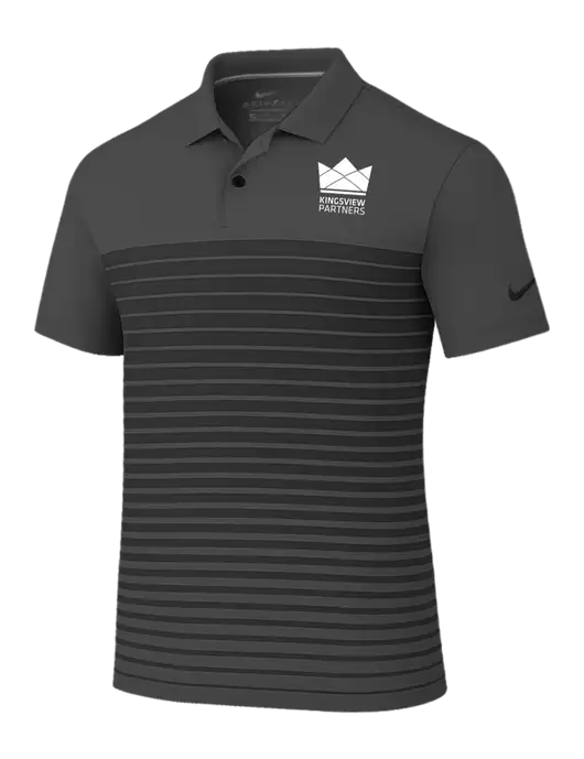 Nike Dark Grey Dri-FIT Vapor Block Polo w/Kingsview Partners Logo
