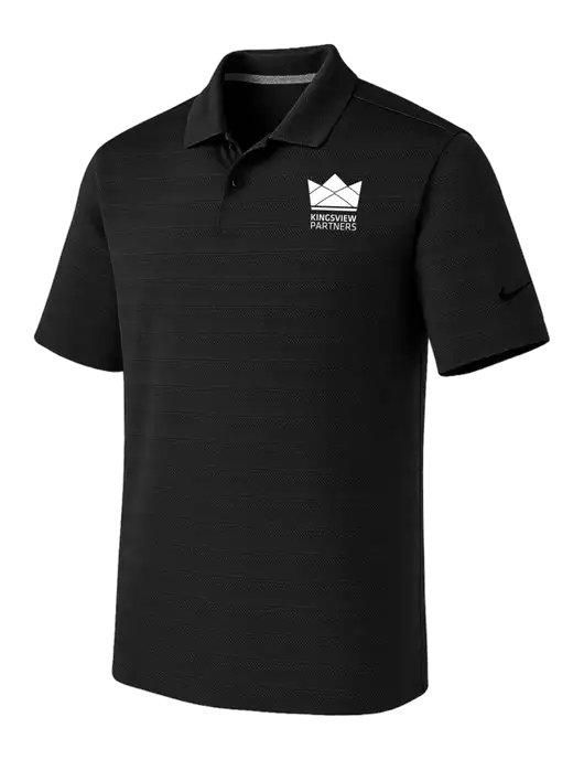 Nike Black Dri-FIT Vapor Jacquard Polo w/Kingsview Partners Logo