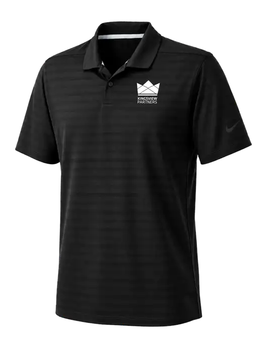 Nike Black Dri-FIT Vapor Jacquard Polo w/Kingsview Partners Logo