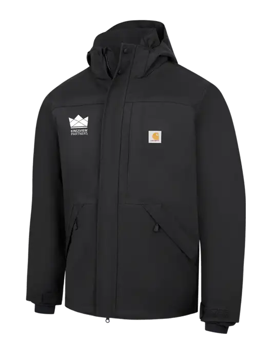 Carhartt Black Storm Defender Shoreline Jacket w/Kingsview Partners Logo