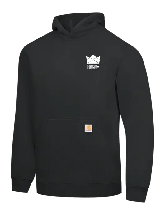 Carhartt Black Midweight Hooded Sweatshirt w/Kingsview Partners Logo