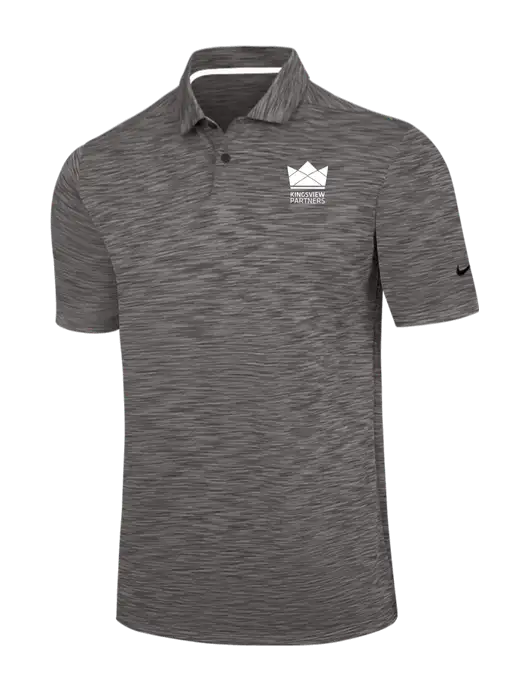 Nike Dark Grey Dri-FIT Vapor Space Dyed Polo w/Kingsview Partners Logo