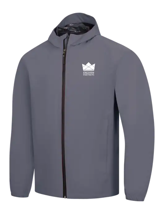 Dark Grey Essential Rain Jacket w/Kingsview Partners Logo