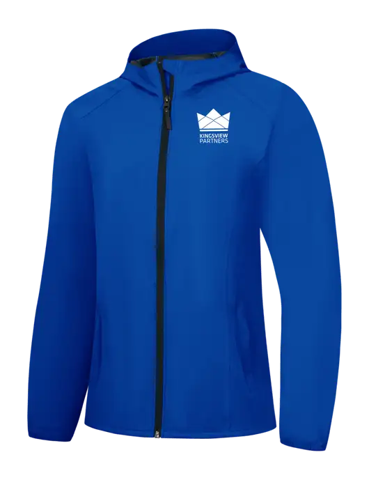 Womens Royal Essential Rain Jacket w/Kingsview Partners Logo