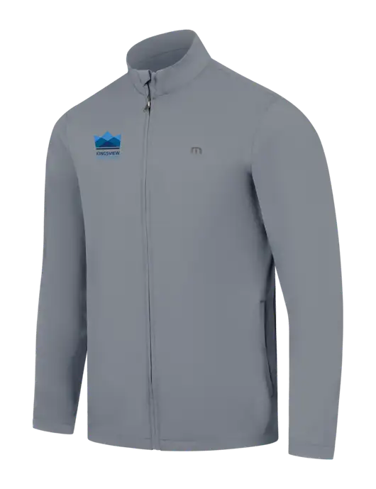 TravisMathew Light Medium Grey Surfside Full-Zip Jacket w/Kingsview Partners Logo