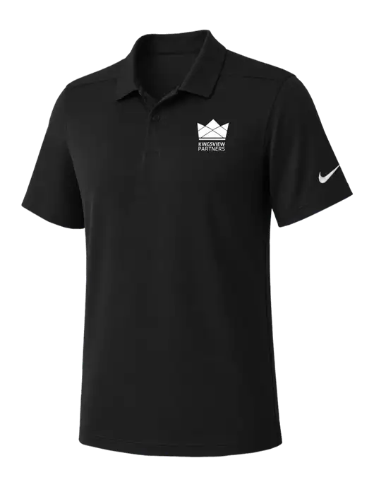 Nike Black Dry Essential Solid Polo w/Kingsview Partners Logo