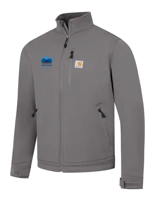 Carhartt Dark Medium Grey Crowley Soft Shell Jacket w/Kingsview Partners Logo