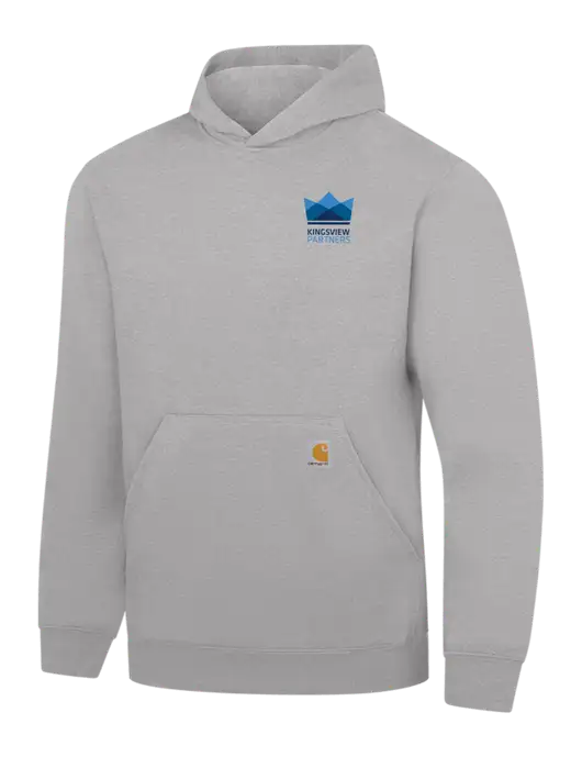Carhartt Light Grey Heather Midweight Hooded Sweatshirt w/Kingsview Partners Logo
