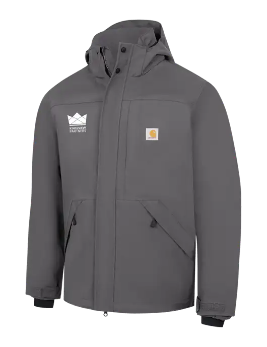 Carhartt Dark Grey Storm Defender Shoreline Jacket w/Kingsview Partners Logo