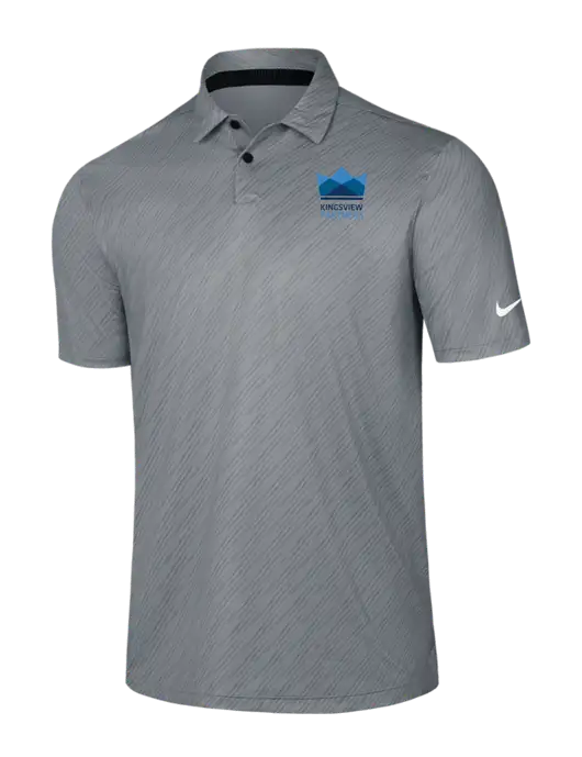 Nike Medium Grey Vapor Dash Polo w/Kingsview Partners Logo