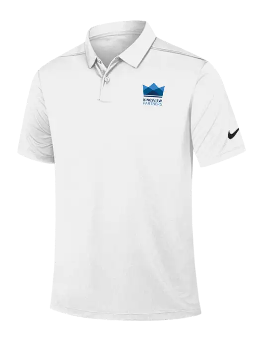 Nike White Dry Essential Solid Polo w/Kingsview Partners Logo