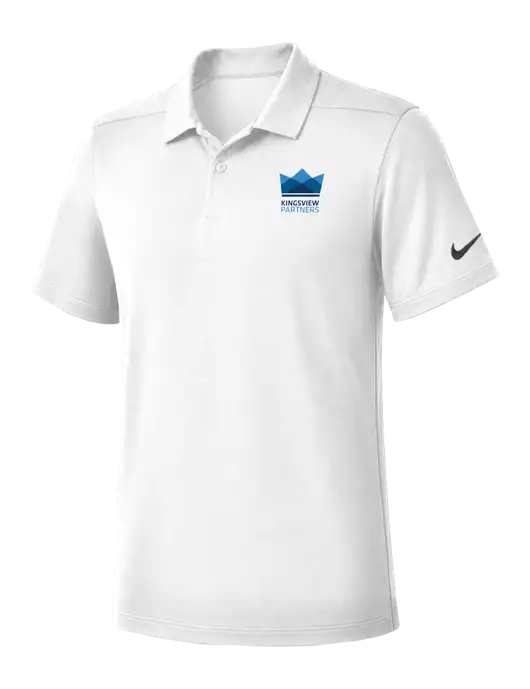 Nike White Dry Essential Solid Polo w/Kingsview Partners Logo