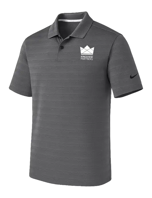 Nike Dark Medium Grey Dri-FIT Vapor Jacquard Polo w/Kingsview Partners Logo