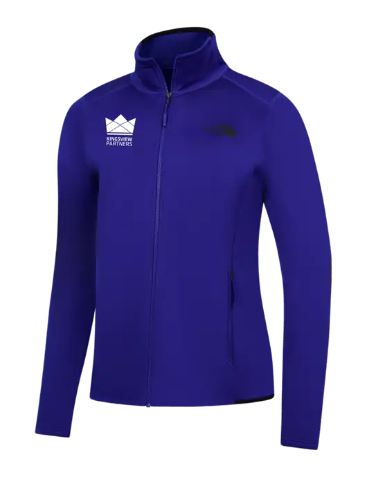 The North Face Womens Dark Royal Skyline Full-Zip Fleece Jacket w/Kingsview Partners Logo